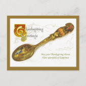 Het vintage Briefkaart van de Thanksgiving (Voorkant)