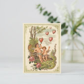 Het vintage Briefkaart van de Valentijnsdag (Staand voorkant)