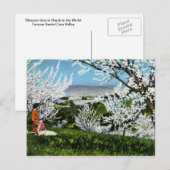 Het vintage Briefkaart van de Vallei van Santa (Voorkant / Achterkant)