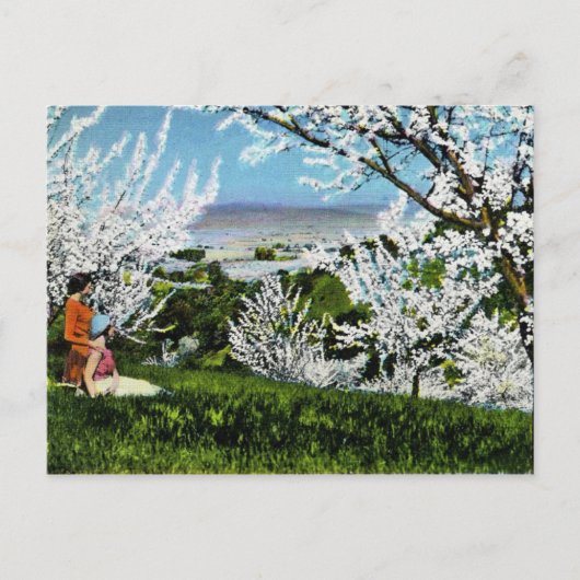 Het vintage Briefkaart van de Vallei van Santa (Voorkant)