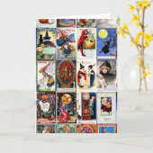 Het Vintage Briefkaart van Halloween (Gele Bloem)