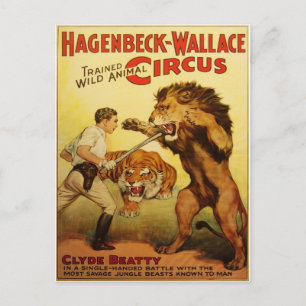 Het vintage briefkaart van het Circus van