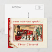 Het vintage Briefkaart van het Station van (Voorkant / Achterkant)