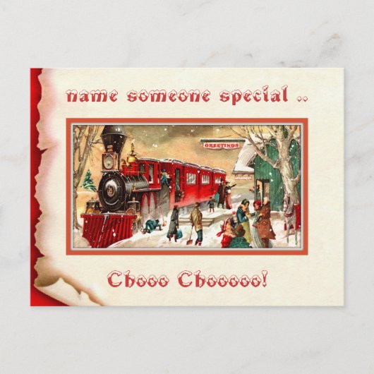 Het vintage Briefkaart van het Station van (Voorkant)