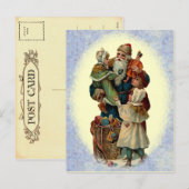 Het vintage Briefkaart van Kerstman (Voorkant / Achterkant)