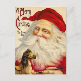 Het vintage Briefkaart van Kerstman