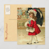 Het vintage Briefkaart van Kerstmis (Voorkant / Achterkant)