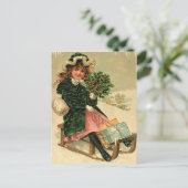 Het vintage Briefkaart van Kerstmis (Staand voorkant)