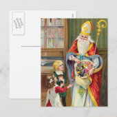 Het vintage Briefkaart van Kerstmis (Voorkant / Achterkant)