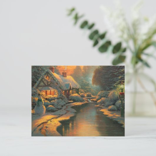 Het vintage briefkaart van Kerstmis (Staand voorkant)