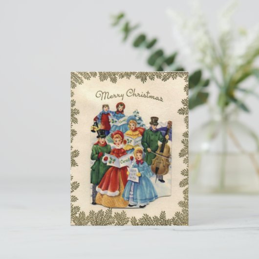 Het vintage Briefkaart van Kerstmis (Staand voorkant)