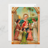 Het vintage briefkaart van Mary Baby Angels (Voorkant / Achterkant)