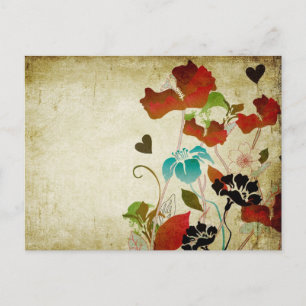 Het vintage Briefkaart van Papavers
