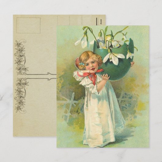 Het vintage Briefkaart van Pasen (Voorkant / Achterkant)