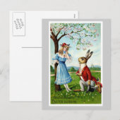 Het vintage Briefkaart van Pasen (Voorkant / Achterkant)