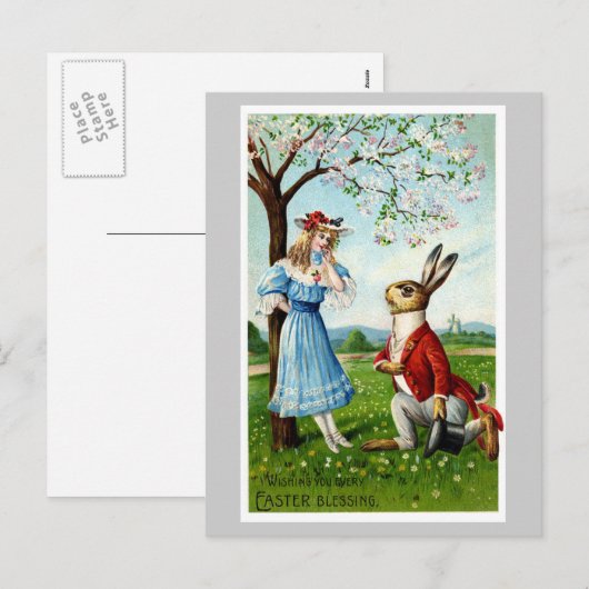 Het vintage Briefkaart van Pasen (Voorkant / Achterkant)