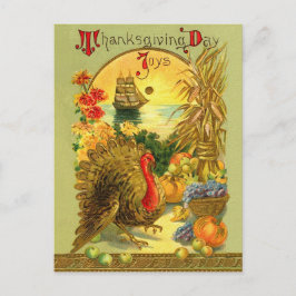 Het vintage Briefkaart van Thanksgiving day