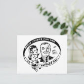 Het Vintage Briefkaart van vaderdag (Staand voorkant)