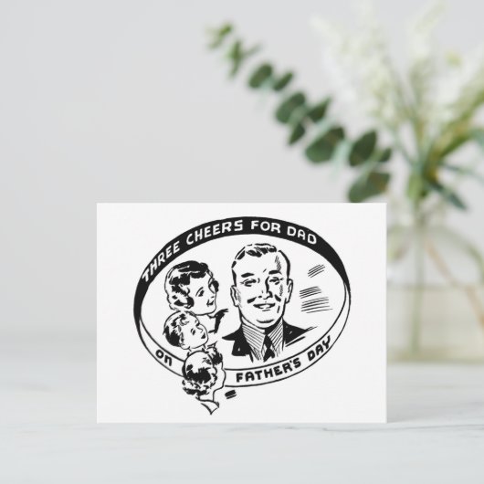 Het Vintage Briefkaart van vaderdag (Staand voorkant)