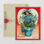 Het vintage Briefkaart van Valentijn (Voorkant / Achterkant)