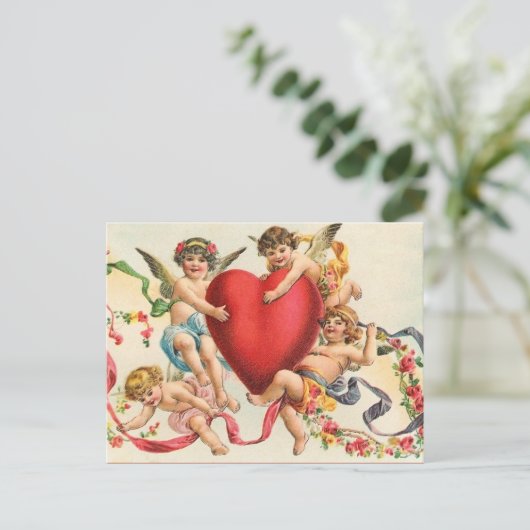 Het vintage Briefkaart van Valentijn (Staand voorkant)