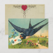 Het vintage Briefkaart van Valentijn (Voorkant / Achterkant)