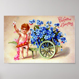 Het vintage Briefkaart van Valentijn Poster
