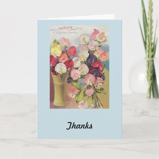 Het vintage Collectie van de Houtwol van Bedankkaart (Voorkant)