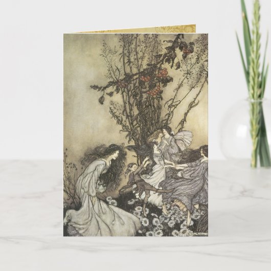 Het vintage Dansen Faeries Kaart (Voorkant)