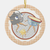 Het vintage dansende kokende ornament van (Voorkant)