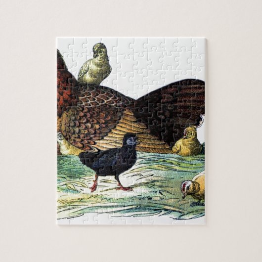 Het Vintage Dier van kippen Legpuzzel (Verticaal)