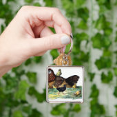 Het Vintage Dier van kippen Sleutelhanger (Hand)