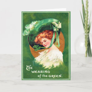 Het vintage Dragen van de Groene St Patrick Kaart