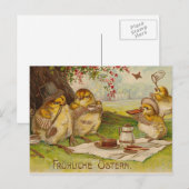 Het vintage Duitse Briefkaart van Pasen (Voorkant / Achterkant)