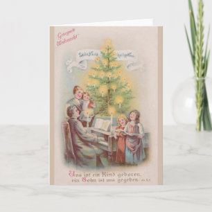 Het vintage Duitse Wenskaart van Kerstmis Feestdagen Kaart