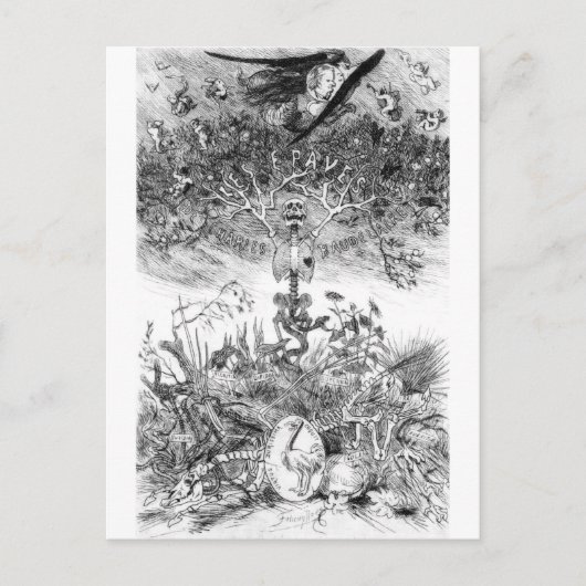 Het vintage Felicien Rops-briefkaart Briefkaart (Voorkant)