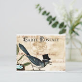 Het vintage Franse Zwarte Hoogste Briefkaart van (Staand voorkant)