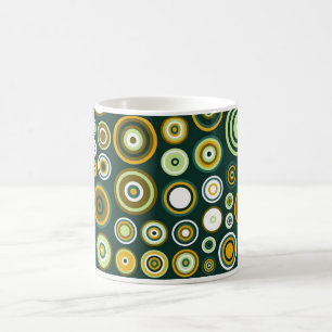 Het vintage Groene en Witte Abstracte Art. van Koffiemok