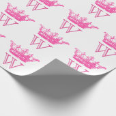 Het vintage Monogram van de Kroon Cadeaupapier (Hoek)