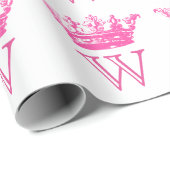 Het vintage Monogram van de Kroon Cadeaupapier (Rol Hoek)