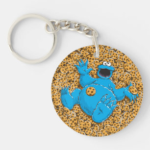Het vintage Monster en de Koekjes van het Koekje Sleutelhanger
