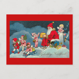 Het Vintage Nederlandse Briefkaart van "Gelukkig