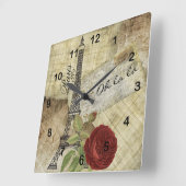 Het vintage Ontwerp van Parijs Vierkante Klok (Hoek)