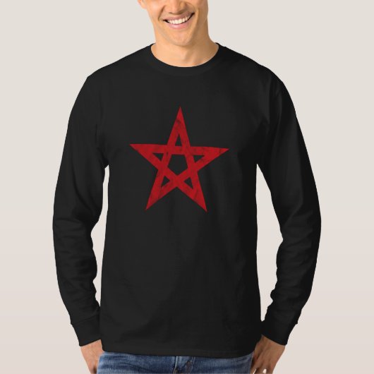 Het vintage pentagram t-shirt (Voorkant)