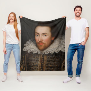 Het vintage Portret van William Shakespeare Fleece Deken