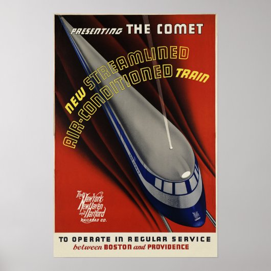 Het Vintage Poster van de COMET Boston & Providenc (Voorkant)