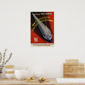 Het Vintage Poster van de COMET Boston & Providenc (Keuken)