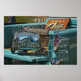 Het vintage Poster van de Kalender van het Speelgo