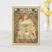 Het vintage Poster van de Koffie Kaart (Gele Bloem)