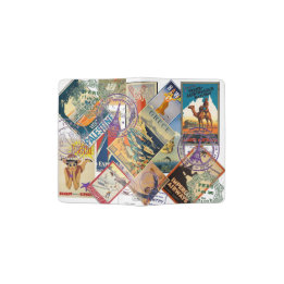 HET VINTAGE POSTER VAN DE REIS - PASPOORTHOUDER